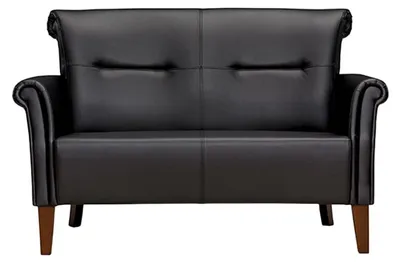 Produktbild von Sitzmöbel 2-Sitzer Sessel Schwarz Ledersofas Couch Büromöbel Sofas