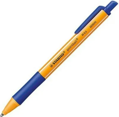 Image de Stylo à bille rétractable - STABILO pointball - Stylo simple - bleu