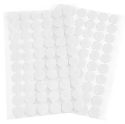 60 Klettpunkte, Klettband-Punkte, Klebepunkte, 15mm weiß