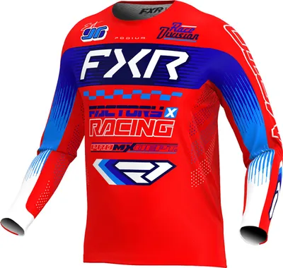 Produktbild von FXR Podium Gladiator Motocross Jersey, rot/blau/weiß, S