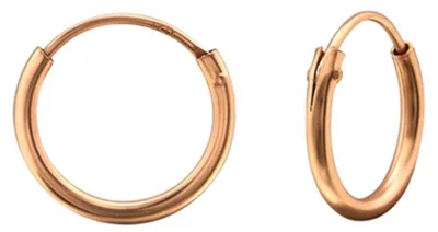 Produktbild von Kleine Creolen Silber 925 Ohrringe grau, roségold Roségold 12 mm