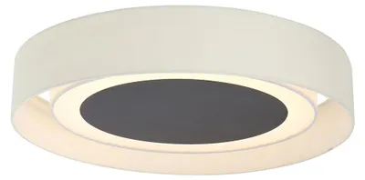 Produktbild von LED Deckenleuchte, Metall Textil, weiß, beige, D 60 cm