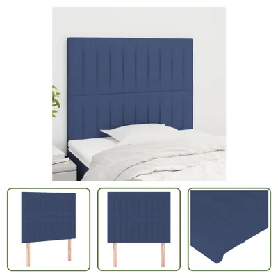 Produktbild von The Living Store Kopfteile 2 Stk. Blau 80x5x78/88 cm Stoff