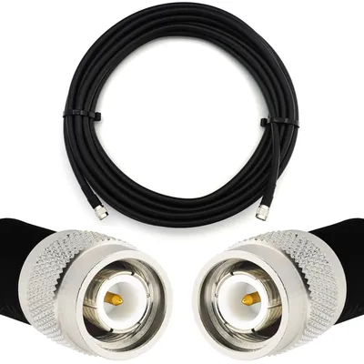 Produktbild von 30m TNC-Stecker auf TNC-Stecker Koaxialkabel — Vollkupfer HF400 Flexibles Verlängerungskoax 50 Ohm (LMR400 UF UltraFlex-Äquivalent) — für WLAN LAN Geräte