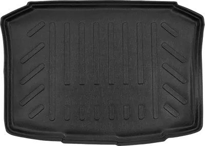 Produktbild von SCOUTT | Kofferraumwanne Laderaumwanne Kompatibel mit Seat Ibiza 3 / 5D 2008-2017, mit Hoher Rand, Kofferraum-Schutzmatte, Geriffelt, Aufrollbar, Schwarz