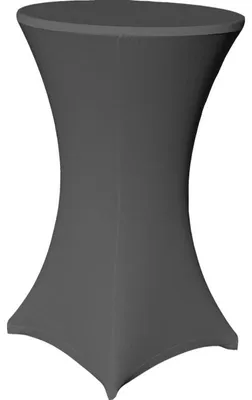 Produktbild von Stehtisch Husse Anthrazit Ø 60 cm mit Fußlaschen Stretch