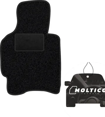 Produktbild von moto-MOLTICO Fahrer Fußmatte Auto Velours Fahrerseite Autoteppiche Schwarz Fahrermatte 1-teilig passend für Mazda Xedos 6 1992-1999