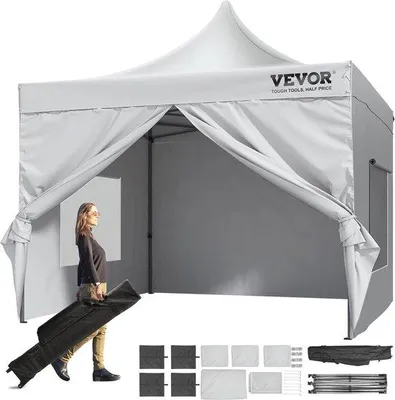Produktbild von Famanu Pop-up Pavillon mit Abnehmbaren Seitenwänden - Tragbar und Wasserdicht für Veranstaltungen