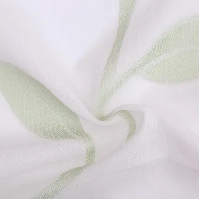 Produktbild von Gerster Schal mit Tunneldurchzug und Kräuselband Scherli Blattranke B = 140 x H =245 cmHalbtransparent We Floral mint