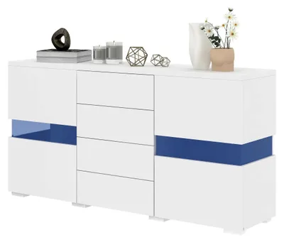 Image de Meuble de rangement - Armoire - Buffet - Meuble - Éclairage LED - Alimentation USB