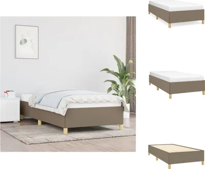 Produktbild von vidaXL Bettgestell Taupe 90x190 cm Stoff -  Betten & Bettgestelle