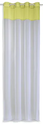 Produktbild von Voile Dekoschal transparent Christal 140x245cm Ösen kiwi grün