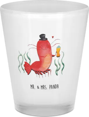 Produktbild von Mr. & Mrs. Panda Likörglas Hummer Weizen - Transparent - Geschenk, Garnele, Wirtschaft, Schnapserl, Urlaub, Pinnchen, Gläschen, Garnelen, Junggeselle, Schnapsglas, Bier