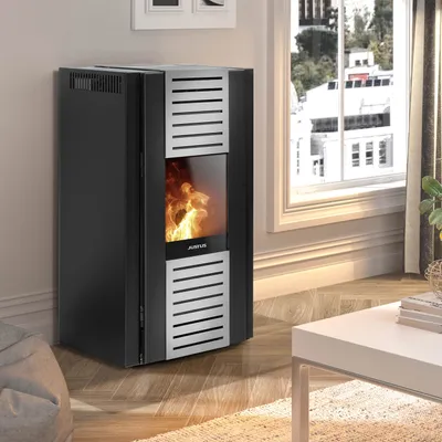 Produktbild von Justus Sirkos 2.0 Pelletofen Stahl Schwarz