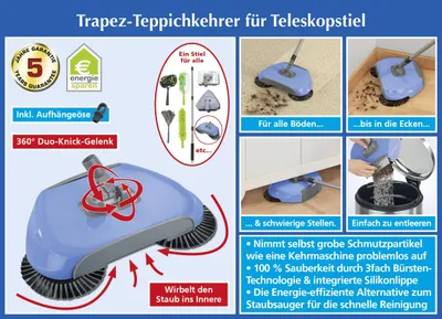 Image de Balayeur de tapis trapèze pour manche télescopique