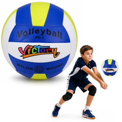 Immagine prodotto di Palla da allenamento per pallavolo che rimbalza gialla bianca blu 22 cm misura 5