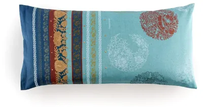 Produktbild von Kissenhülle aus 100% Baumwollsatin in TÜRKIS T1, Maße: 40x80 cm