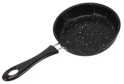 Obrázok produktu pre Panvica z nehrdzavejúcej ocele, ergonomická rukoväť, rýchle a rovnomerné vedenie tepla, panvica s nepriľnavým povrchom na slaninu, steaky, cibuľu, 14 cm