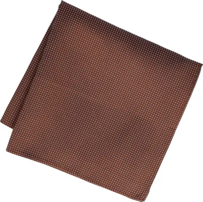 Produktbild von Herren Einstecktuch aus Seide mit Picottè Tupfen, farbig, 27,5 x 27,5 cm, rollierte Kanten