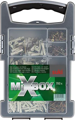 Obrázok produktu pre suki. 6107162 suki. Mixbox "Spanplattenschrauben mit Dübeln", 700 teilig