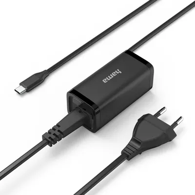 Zdjęcie produktu dla Hama 00200022, Laptop, Wewnątrz/Na wolnym powietrzu, 100 - 240 V, 45 W, 3.3 - 21 V, USB-to-DC