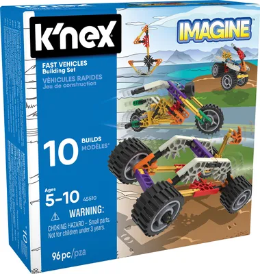 Zdjęcie produktu dla Knex Początkujący Zabawa Szybkie Pojazdy 10 Zestaw Do Budowania Modeli