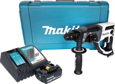 Produktbild von Makita DHR 202 RT1W Akku Bohrhammer 18 V 20 mm 2,0 J weiß + 1x Akku 5,0 Ah + Ladegerät + Koffer