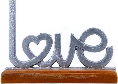Obrázok produktu pre Dekorácia "Love" Na Drevenom Podstavci 25X17Cm