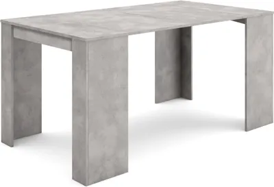 Produktbild von Ausziehbarertisch, 160x90x77cm, Für 8 Gäste, Esszimmertische, Zementgrau