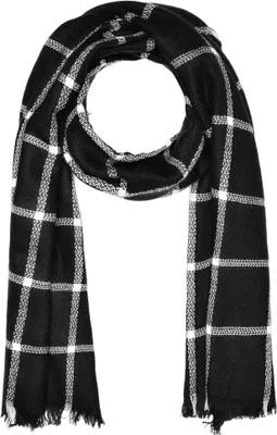Produktbild von Damen Strickschal kariert Karo XXL Wollschal Oversized Winterschal Autiga® schwarz