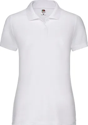 Produktbild von Fruit of the Loom 63-212-0 | Lady-Fit 65/35 Damen Poloshirt - Farbe: White - Größe: M