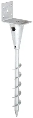 Produktbild von Alberts L-Pfostenträger für Vierkantholzpfosten | zum Einschrauben | feuerverzinkt | Gesamthöhe 470 mm | Breite 95