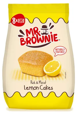 Immagine prodotto di Mr Brownie Lemon Cakes 8 tortine al limone confezionate singolarmente da 200g