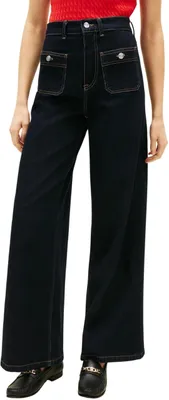 Productafbeelding van Tommy Hilfiger dames jeans, model '70s Wide Leg High Waist, zwart (Rinse), maat 31W/3