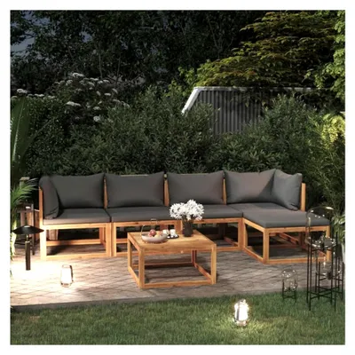 Produktbild von 6-teiliges Garten-Loungemöbel-Set aus Akazienholz