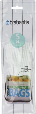 Image de Brabantia PerfectFit Sacs poubelle compost. Type S, 6 L, 10 pcs