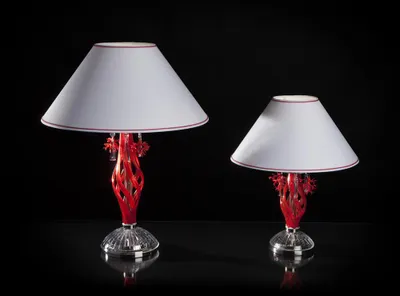 Productafbeelding van Rode tafellamp, staande lamp, tafel, lamp, verlichting, lampen, kristal, modern