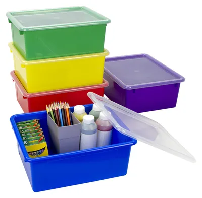 Obrázok produktu pre Úložná zásuvka Storex s vekom, formátu A4, rozmer 25,4 x 33 x 12,7 cm, rôzne farby