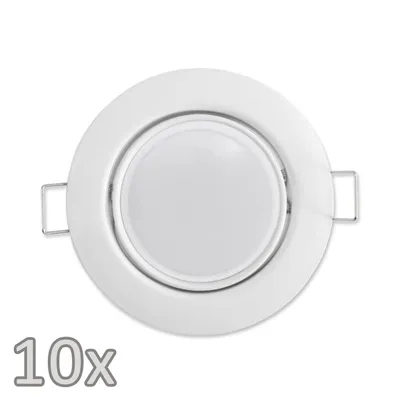 Produktbild von Einbauleuchten-Set McShine, 10xRahmen, 10xLED-Modul, 5W, 440lm, 230V, weiß
