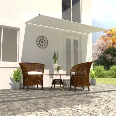 Image de Store rétractable 400×150 cm Crème