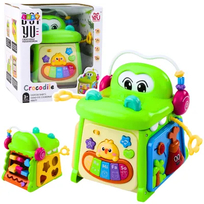 Obrázek produktu pro Interaktivní vzdělávací Cube Sorter Piano Sensory Crocodile