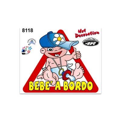 Produktbild von Sticker Baby an Bord mit Mütze 14 x 16 cm