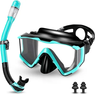 Productafbeelding van Snorkelset, snorkel en duikbril, gehard glas, voor volwassenen