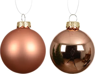 Produktbild von Weihnachtskugeln Glas 10cm 4 Stück - Brandy