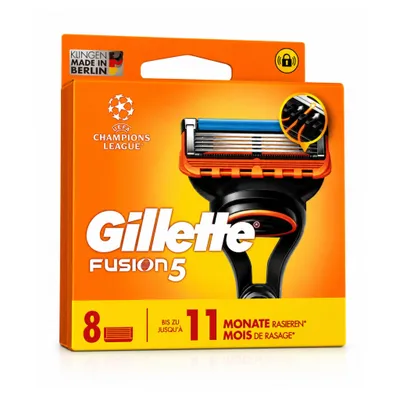 Produktbild von GILLETTE Rasierklingen Fusion 5 Herrenrasierer, Ersatzklingen, Edelstahl 8 Stück