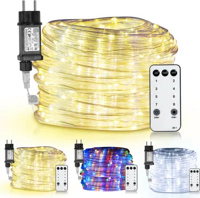 Zdjęcie produktu dla Yakimz LED oświetlenie linowe zewnętrzne / wewnętrzne dekoracje ślubne wróżki lampa linowa ciepła biel 20m