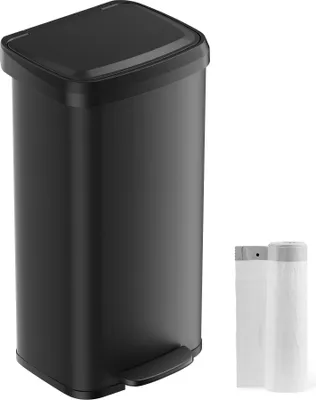 Produktbild von SONGMICS Mülleimer Küche 68 Liter Abfalleimer  Tretmülleimer Metall schwarz