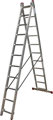 Produktbild von KRAUSE Vielzweckleiter CORDA silber 2x 11 Sprossen, H: 310,0 cm