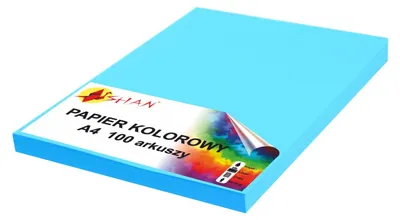 Image de Papier couleur A4 120 g, bleu clair, 100 feuilles