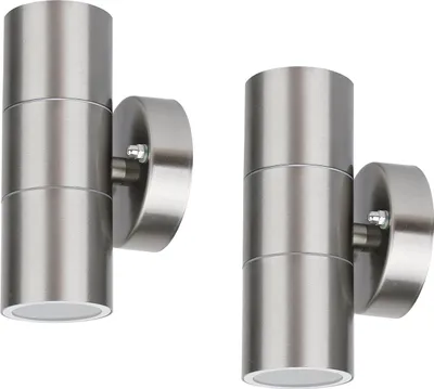 Produktbild von 2er Set Grafner® Edelstahl-Wandlampen UP and Down WL10096 26AR